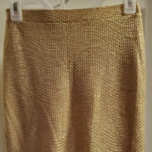 H&M sz Xs, gold skirt. Lined. Nwot.